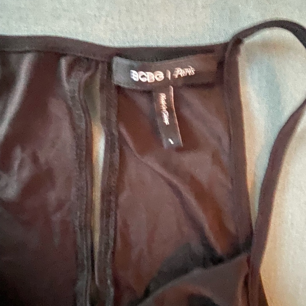 NWT BCBG black mid length spaghetti strap dress - Picture 9 of 10